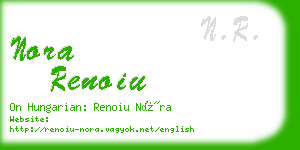 nora renoiu business card